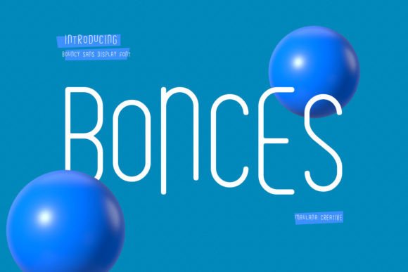Bonces Bouncy Sans Display Font for Campaign Visuals