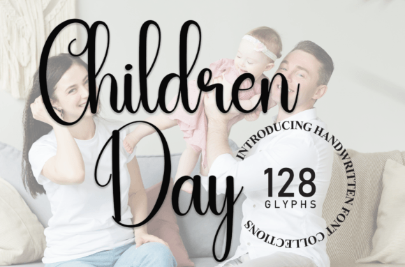 Children Day Font: Friendly Handwritten Style for Small Business Branding