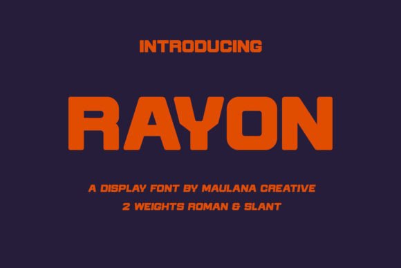 Rayon: A Tech-Square Display Font for Scroll-Stopping Campaigns