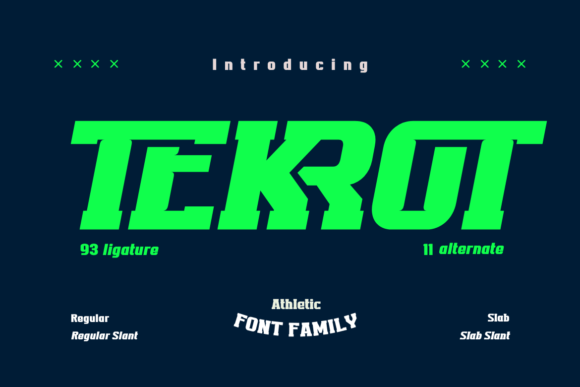 Tekrot: A Sporty, Elegant Display Font for Small Business Brands