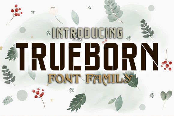 Trueborn: An Editorial Display Font for Autumn-Inspired Design